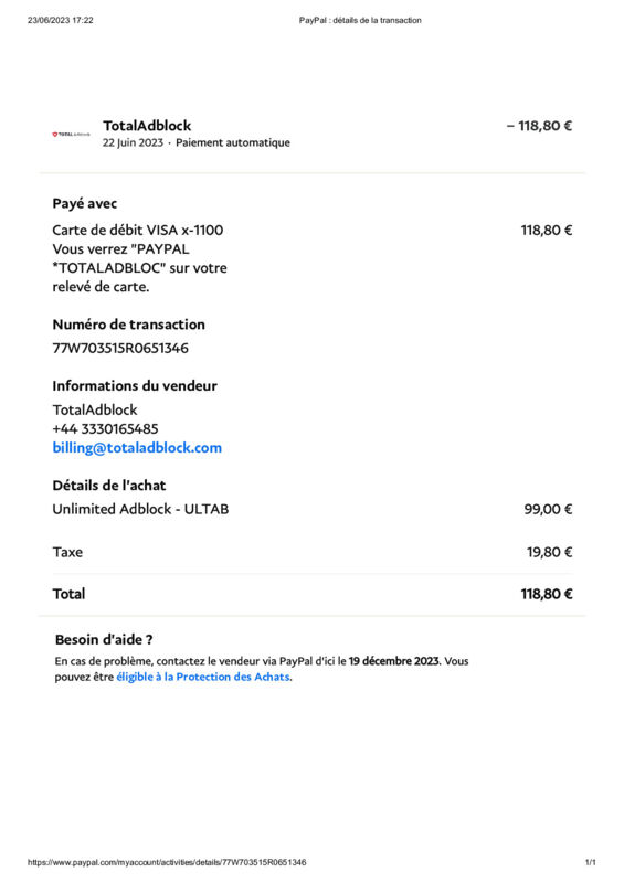 Help totaladblock totaladblockplus 1 signalement